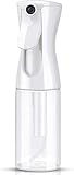 Swift Direct Premium Mist Spray Bottle - 6.8oz/200ml, Continuous Mister water Spray Bottle for Long Straight & Curly Hair Styling, Plants, Ironing, Cleaning, Salon & Skin Care… (transparent)