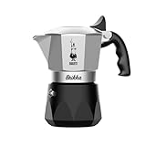 Bialetti - New Brikka, Moka Pot, the Only Stovetop Coffee Maker Capable of Producing a Crema-Rich Espresso, 2 Cups (3.38 Oz), Aluminum and Black