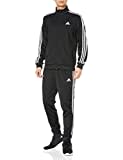 Adidas ECS77 Men's Jersey Top and Bottom Set, Basic 3-Stripes Tricot Tracksuit, IC6747 Black, M