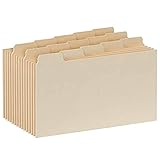 Oxford Index Card Guides with Blank Tabs, 3 x 5 Inches, 1/5 Cut Tabs, Manila, 100 per Box (40352)