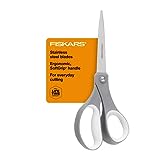 Fiskars 8 Inch Softgrip Scissors Straight, Stainless Steel (01-004761J)