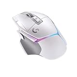 Logitech G502 X PLUS LIGHTSPEED Wireless RGB Gaming Mouse - White - LIGHTFORCE hybrid switches, LIGHTSYNC RGB, HERO 25K gaming sensor, compatible with PC