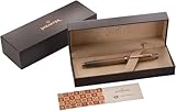 Sheaffer 100 9374 Coffee Edition Matt Brown Fountain Pen with Regal Brown PVD Signature mid band and White Dot of excellence - Fine Point