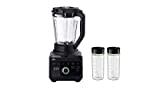 Braun Household PowerBlend 9 Jug Blender JB9042, Includes Unique Tritan Jug and 2 x Smoothie To-Go Bottles, BPA-Free, 10 Speed ​​Settings with Pulse Function, 1600W, Black