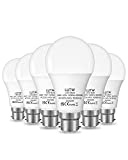 LUTW B22 Led Light Bulbs Bayonet, 100W Equivalent, Cool White 6500K, 12W 1200lm LED Bulbs, BC GLS Energy Saving Light Bulbs, Non-dimmable, Pack of 6