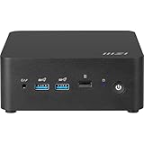 MSI Cubi NUC 1M-002BAU Business Barebone NUC 4xDisplay Mini PC Intel Core 5 120U, Max 64GB 2xDDR5 SO-DIMM, 2xM.2, 1x2.5 SSD, 2xHDMI, 2xThunderbolt4, 2xLan, Wifi6E, Power Switch Cable, VESA, Black