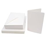 60 Pack White Blank Greeting Cards with Envelopes Set to Paint or Cards Making, Thick Folded 300GSM Cardstock Paper for DIY Christmas, Wedding, Birthday Invitations, Crafts, Homemade Gift (16x10.9 cm)