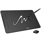 XP-PEN Deco 01 V2 Graphics Tablet 10x6.25 Inch Drawing Pen Tablet 8192 Levels Pressure Battery-Free Pen with Tilt Function Android Supported and 8 Shortcut Keys (8192 Levels Pressure)