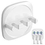 FIXCHORD Toothbrush Holder, 2Pcs Electric Toothbrush Head Holder, Electric Toothbrush Holder, Electric Toothbrush Holder Wall Mounted, No Drilling Toothbrush Head Holder for Bathroom, White