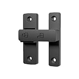 Heavy-Duty Flip Latch Lock 90/180 Degree Sliding/Swinging Door Lock Latch Bolt for Gate Barn Garage Garden Fence Shed Window Cabinet (Black, 180 Degree)