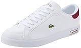 Lacoste Men's Powercourt 223 1 AU SMA Sneaker, White/Burgundy, 11 US