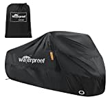 Motorcycle Scooter Cover, [Ultimate Waterproof] All Weather Large Motorbike Covers, Universal Covers for Harley Honda Yamaha Suzuki KTM Tour Bikes Cruisers Moped Cover Against Dust Debris UV Rain Snow