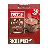 Nestle Hot Chocolate Packets, Hot Cocoa Mix, Rich Chocolate Flavor, Made with Real Cocoa, 50 Count (0.71 Oz each), 35.5 Oz