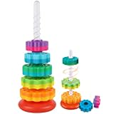 Baby Spinning Toy, Rainbow Stacking Toys for Toddlers 1-3, Ring Stacker Toys for Babies 6-12 Months, 1 2 3 One Year Old Girl Boy Birthday Gifts, Brain Development Learning Toy