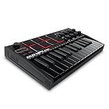 Akai Professional MPK mini mk3 Black – 25 Key USB MIDI Keyboard Controller With 8 Backlit Drum Pads, 8 Knobs and Music Production Software included