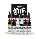 Dynamic Color Co - OG Color Ink Set, 12 Bottles (1 oz Each) Includes: (Burgundy Red, Chinese Red, Fire Red, Green, Blue, Orange, White, Canary Yellow, Brown, Magenta, Violet, and Black)