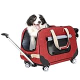 Dog Carrier On Wheels,Dog Carrier with Wheels for Small Dog,Rolling Dog Carrier with Wheel,Pet Trolley Case Carrier for Small Dog,Pet Carrier with Wheels for Small Dog Travel Carrier Wheels