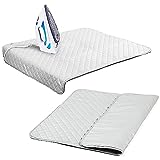 Houseables Magnetic Ironing Mat, Portable Iron Board, Heat Resistant Tabletop Pad, 36"x30", Gray, Quilted, Dryer Top Cover for Irons, Steaming, Pressing, Quilting, Travel, Space Saving, Laundry Room