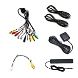 Strpump Universal Car Stereo Radio Accessories Set RCA with 4G Sim Card Slot USB Cables CAM in Adapter Mic Cable Wire Adapter Audio Video GPS 4G Antenna for Aftermarket Android Radio with 16Pin