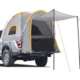 Pickup Truck Tent with Awning Shade,Waterproof PU5000mm Oxford for 5.5-5.8 FT Truck Bed for Camping Travel Outdoor Activities for Chevy Silverado 1500,Ram 1500/Dakota,F150,GMC 1500,Titan,Tundra