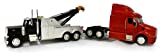 Newray Peterbilt Black Tow Truck with Red Peterbilt Cab 1/32 Scale Pre-Built Diecast Model Set