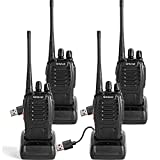 Greaval Rechargeable Walkie Talkies 4 Pack Long Distance Portable Two-way Radio USB Charging with Earpiece