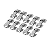 10PCS Cabinet Hinges, 90 Degree 3 Inch Stainless Steel Soft Closing Door Hinge No-Drilling Hole Cabinet Hinge Bridge Shaped Spring Full Overlay Cupboard Hinges With Screws