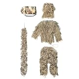 Dry Grass Suit - Natural Color Loose Hunting Apparels Costumes,Sport Specific Clothing for Mountaineering, Exploring, Hunting, Stage Performance, Role Playing Puchen