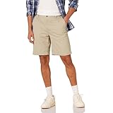 Amazon Essentials Men's Classic-Fit 9" Chino Short, Khaki Brown, 36