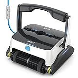 (New Upgraded) WYBOT Grampus 800 Robotic Pool Cleaner for Inground and Above Ground Pools Up to 15m, Powerful Triple Motors, Large Filter Basket, and Wall Climbing Function for Ultimate Cleaning