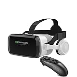 VR Headset 3D Virtual Reality Glasses Viewer Box VR Goggles Kit for iPhone 15 14 13 12 Pro Max Plus Samsung Galaxy S24 S23 S22 S21 Edge etc IOS Android Smartphone for Adult & Kids