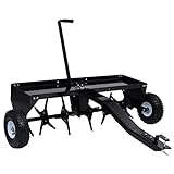 vidaXL Lawn Aerator for Ride-on Mower Scarifier Tine Lawn Rake Dethatcher Garden Backyard Tool Moss Remover Outdoor Power Equipment