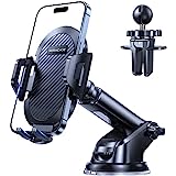 [Military-Grade Reliable Suction] Miracase Car Phone Holder, Universal Mobile Phone Holder for car, car Phone Mount for Dashboard Windshield Vent Compatible with All Smartphones