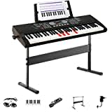 Maestro L200-L100 Beginner 61-Key Electronic Lighting Piano Keyboard With Stand, Microphone & Accessories