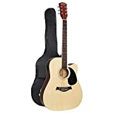 Alpha Electric Acoustic Guitar 41” Inch Wooden Classical EQ With Pickup Bass Natural