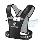 ALL REMATE Running Vest Chest Phone Holder, Adjustable Waistband Reflective Training Workout Gear with Mesh Pocket – Breathable, Light Weight, Comfortable with Phone and Card Pockets.