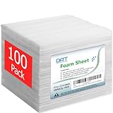 DAT 100 Pack Foam Sheets, 12" x 12", 1/16" Thick, Foam Wrap Cushioning Material, Moving Supplies for Packing Storage and Shipping