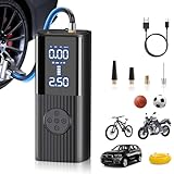 Sobtoe Tyre Inflator Portable Air Compressor,20000mAh&180psi Portable Air Pump for Car Tires - Accurate Pressure LCD Display, Car tire air Pump 4X Fast Inflation Air Compressor for Car,Motorcycle etc