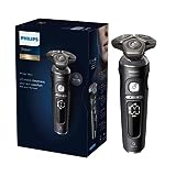 Philips Shaver Series 9000 Prestige Wet & Dry Electric Shaver with SkinIQ Technology, NanoTech Dual Precision Blades, Hydro SkinGlide Coating and Ultraflex Suspension System, Black, SP9830/26