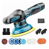 6" Cordless Car DA Polisher, Random Orbita Buffer Sander Polishing Machine Tool,Portable Variable Speed Polishing Machine Kit for Car Detailing, for Car Waxing/Polishing/Scratch Repair