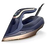 Philips Azur 8000 Series Steam Iron - 55 g/min Continuous Steam, 240g Steam Boost, 2400W, OptimalTEMP Technology, SteamGlide Elite, Dark Blue (DST8050/21)