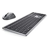 Dell Premier Wireless Keyboard and Mouse Combo KM7321W, Rechargeable, Multi-Device Bluetooth Connectivity, Programmable Keys and Buttons, Gray