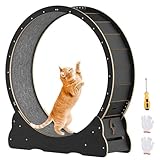 Advwin Cat Exercise Wheel, Wooden Cat Treadmill Wheel Cat Running Wheel 100cm, Cat Wheel Exercise Wheel for Running/Walking/Training