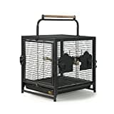 Prevue Pet Products Travel Carrier for Birds, Black 18.8" L x 14.9" W x 18.0" H