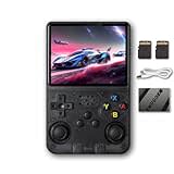 EWDGOES R36S Handheld Game Console 3.5 inch Preinstalled Emulator System Transparent Black