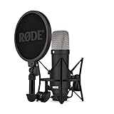 RØDE NT1 Signature Series Large-Diaphragm Condenser Microphone with Shock Mount, Pop Filter and XLR Cable for Music Production, Vocal Recording, Streaming and Podcasting