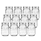 Mason Jars Set,480ml Regular Mouth Spice Jar with Airtight Lids - Thicken Seasoning Spice Containers for Kitchen Organization and Storage (12 Units)