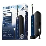 Philips Sonicare ProtectiveClean 5100 Sonic Electric Toothbrush with Built-in Pressure Sensor, 3 Modes and Travel Case, Navy Blue, HX6851/56