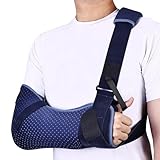 Willcom Arm Sling for Shoulder Injury with Waist Strap - Immobilizer Brace Support for Sleeping, Rotator Cuff Surgery(Comfort Version, Right, Medium, 28.5-41 inch)