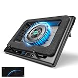 llano Gaming Laptop Cooler, Laptop Cooling Pad Stand with 5.5inch External Cooling Fan, Fast Cooling Computer Laptop 15.6-21in, Adjustable Speed, Touch Control, 3-Port USB A (V13)